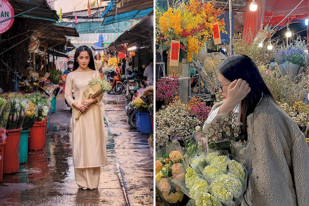 Bạn có thể sở hữu những bức ảnh tuyệt đẹp tại chợ hoa Hồ Thị Kỷ